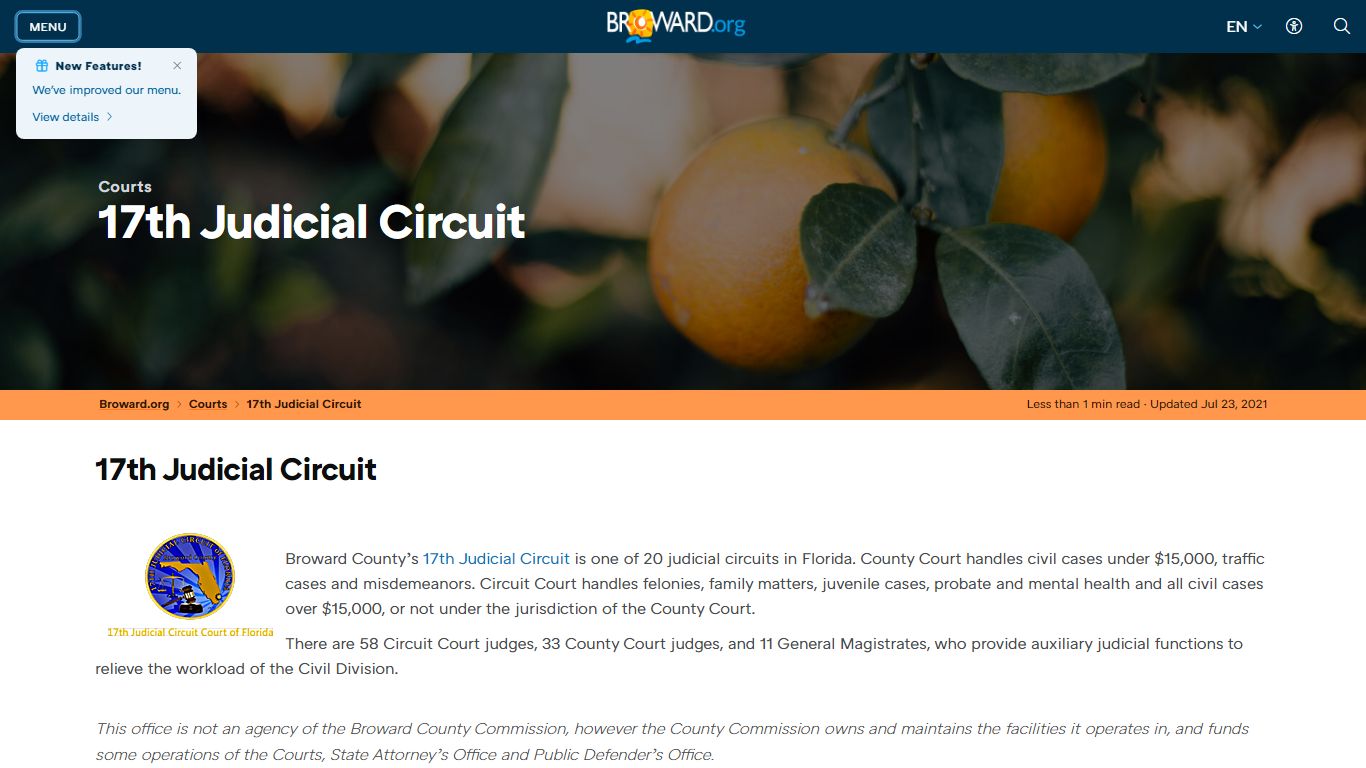 Court Services 17th Judicial Circuit - Broward County, Florida